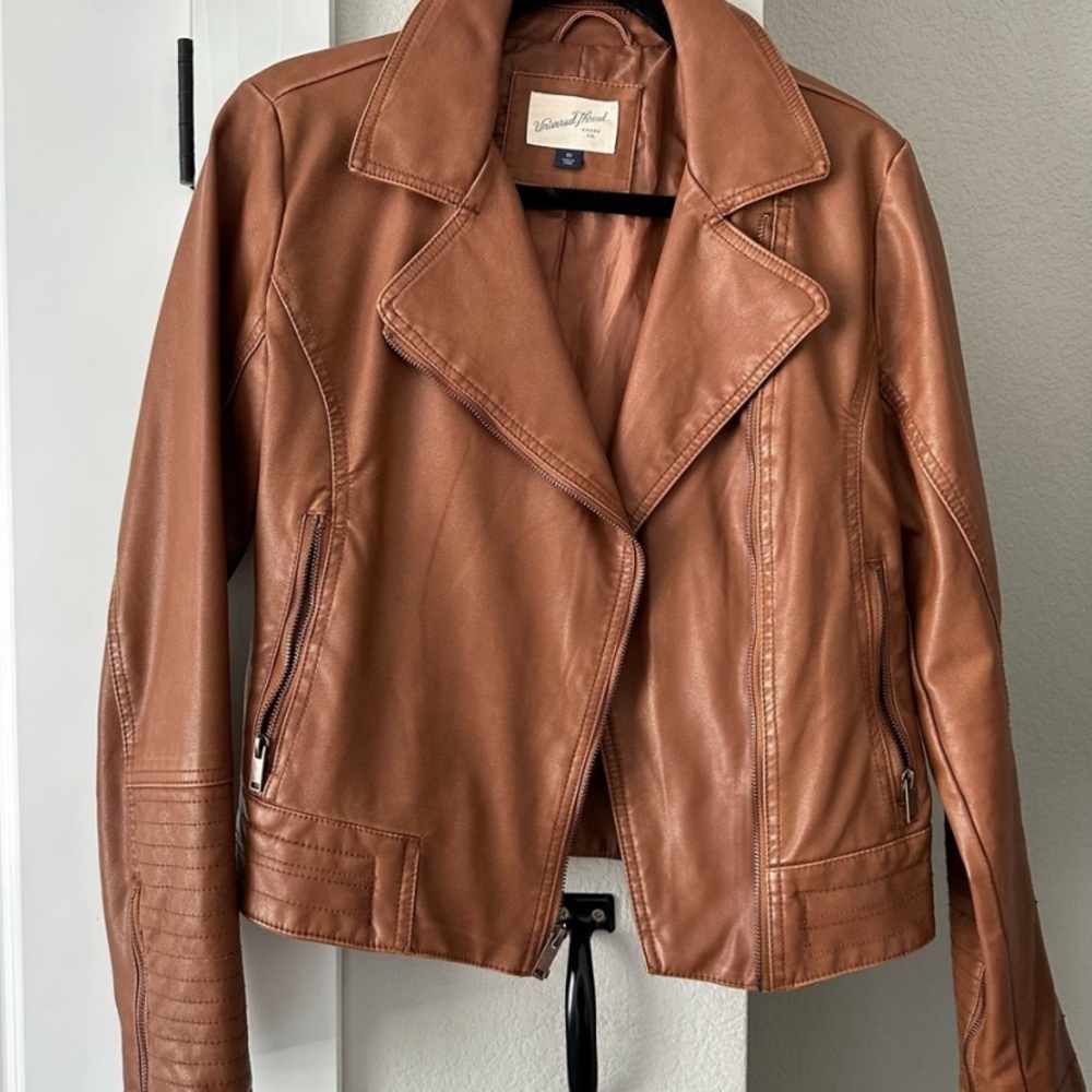 Women’s Faux Leather Moto Jacket - Size Small